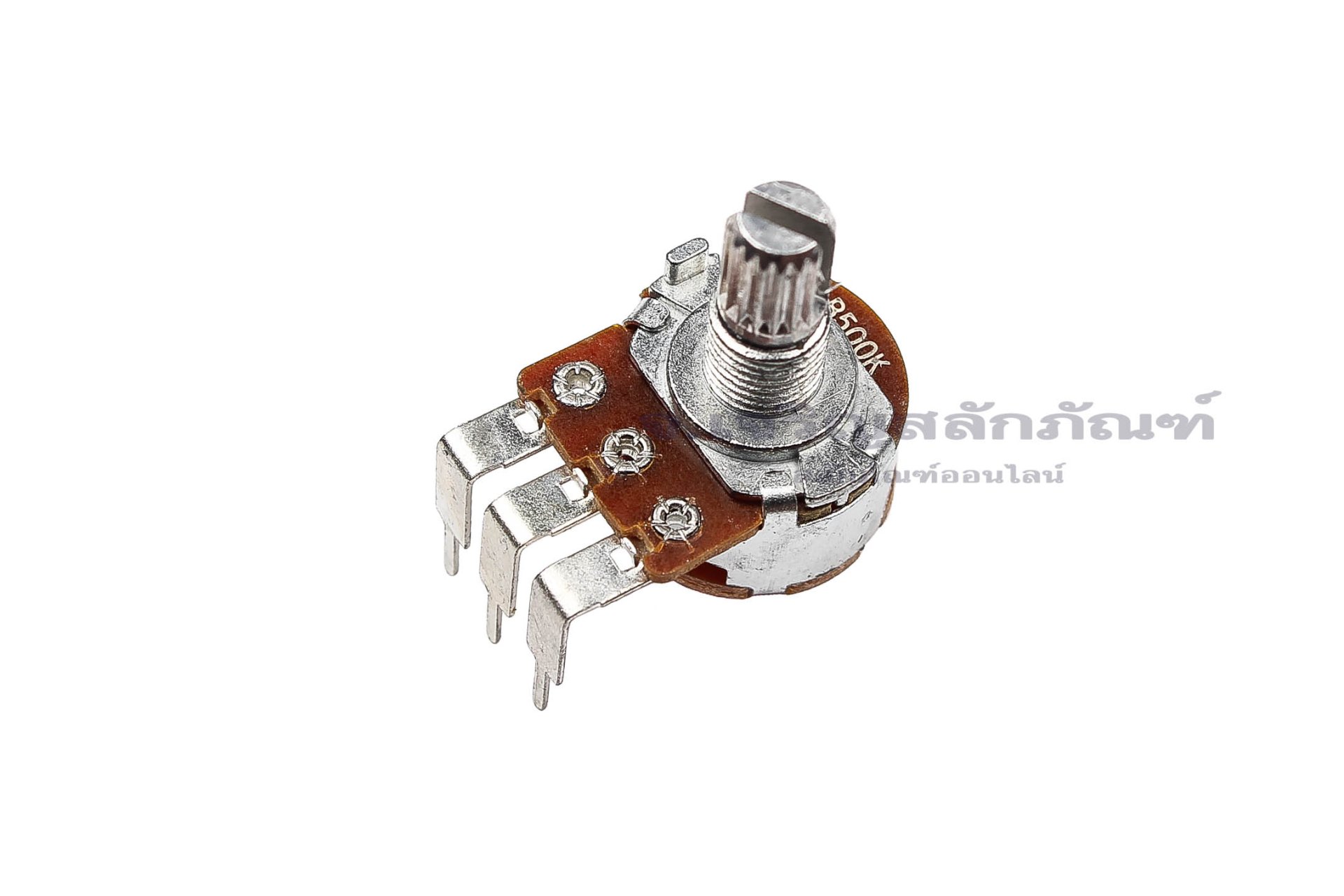 [E] WH148 วอลลุ่ม 3 ขา แบบงอ Volume 500K แกนยาว 15 mm